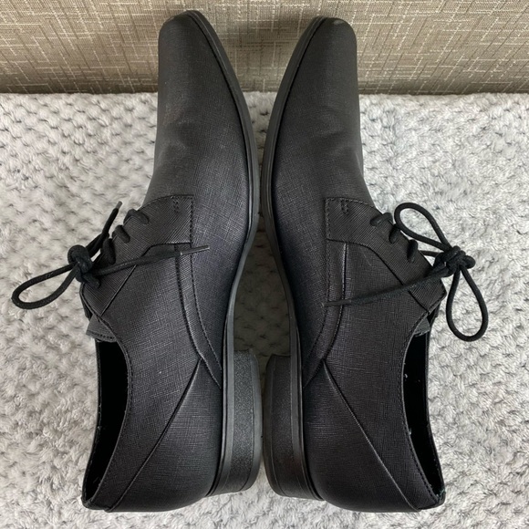 Calvin Klein Men’s Black Benton‎ 2 Oxford Dress Shoe Sz 9.5 - Picture 9 of 12